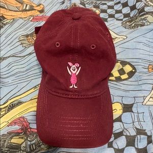 Forever 21 Maroon Piglet Embroidered Cap